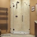 DreamLine PrismLux 40-3/8 in. W x 40-3/8 in. D x 72 in. H Hinged Shower Enclosure, Oil Rubbed Bronze Finish Hardware
