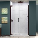 DreamLine Elegance 49-1/4 to 51-1/4 in. W x 72 in. H Pivot Shower Door, Oil Rubbed Bronze Finish Hardware