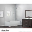 DreamLine AquaLux 56 to 60 in. W x 30 in. D x 58 in. H Hinged Tub Door, Brushed Nickel Finish Hardware