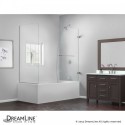 DreamLine Aqua Uno 56 to 60 in. W x 30 in. D x 58 in. H Hinged Tub Door, Brushed Nickel Finish Hardware