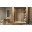 DreamLine AquaFold 56 to 60 in. W x 58 in. H Hinged Tub Door, Chrome Finish Hardware