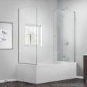 DreamLine AquaFold 56 to 60 in. W x 30 in. D x 58 in. H Hinged Tub Door, Chrome Finish Hardware