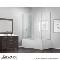 DreamLine AquaFold 56 to 60 in. W x 30 in. D x 58 in. H Hinged Tub Door, Chrome Finish Hardware