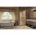 DreamLine Unidoor Plus Min 32" to Max 32-1/2" W x 72 in. H Hinged Shower Door, Brushed Nickel Finish Hardware