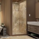 DreamLine Unidoor Plus Min 31-1/2" to Max 32" W x 72 in. H Hinged Shower Door, Brushed Nickel Finish Hardware