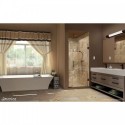 DreamLine Unidoor Plus Min 36-1/2" to Max 37" W x 72 in. H Hinged Shower Door, Oil Rubbed Bronze Finish Hardware