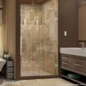 DreamLine Unidoor Plus Min 45-1/2" to Max 46" W x 72 in. H Hinged Shower Door, Chrome Finish Hardware