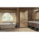 DreamLine Unidoor Plus Min 45-1/2" to Max 46" W x 72 in. H Hinged Shower Door, Chrome Finish Hardware