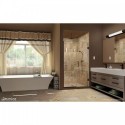 DreamLine Unidoor Plus Min 47-1/2" to Max 48" W x 72 in. H Hinged Shower Door, Oil Rubbed Bronze Finish Hardware