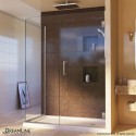 DreamLine Unidoor Plus 41 in. W x 30-3/8 in. D x 72 in. H Hinged Shower Enclosure, Brushed Nickel Finish Hardware