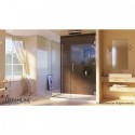 DreamLine Unidoor Plus 41 in. W x 30-3/8 in. D x 72 in. H Hinged Shower Enclosure, Brushed Nickel Finish Hardware