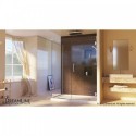 DreamLine Unidoor Plus 54-1/2 in. W x 34-3/8 in. D x 72 in. H Hinged Shower Enclosure, Chrome Finish Hardware