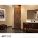 DreamLine Unidoor 25 in. W x 72 in. H Hinged Shower Door, Half Frosted Glass Door, Brushed Nickel Finish Hardware