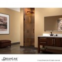 DreamLine Unidoor 25 in. W x 72 in. H Hinged Shower Door, Half Frosted Glass Door, Oil Rubbed Bronze Finish Hardware