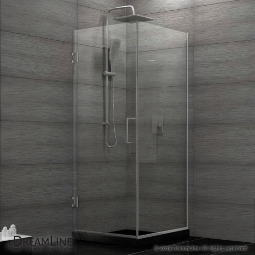 DreamLine Unidoor Plus 30-3/8 in. W x 30 in. D x 72 in. H Hinged Shower Enclosure, Chrome Finish Hardware