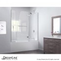 DreamLine Aqua Ultra 57 to 60 in. W x 58 in. H Hinged Tub Door, Brushed Nickel Finish Hardware
