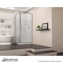 DreamLine Flex 36-in. W x 36-in. D x 76-3/4-in. H Frameless Shower Enclosure, Backwall and Base Kit, Chrome Finish Hardware