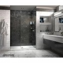 Linea Frameless Shower Door 34 in. x 72 in. Open Entry Design. Chrome Finish