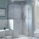 DreamLine Unidoor Plus 36 in. W x 40.375 in. D x 72 in. H Hinged Shower Enclosure in Brushed Nickel Finish