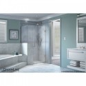 DreamLine Unidoor Plus 36 in. W x 40.375 in. D x 72 in. H Hinged Shower Enclosure in Brushed Nickel Finish