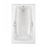 TOTO FBY1500P Enameled Cast Iron Bathtub with Grip Bars