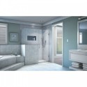 DreamLine Unidoor Plus 48 in. W x 36.375 in. D x 72 in. H Hinged Shower Enclosure in Brushed Nickel Finish