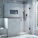 DreamLine Unidoor Plus 60 in. W x 36.375 in. D x 72 in. H Hinged Shower Enclosure in Oil Rubbed Bronze Finish