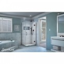 DreamLine Unidoor-X 29 in. W x 34.375 in. D x 72 in. H Hinged Shower Enclosure in Oil Rubbed Bronze Finish