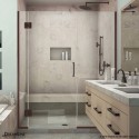 DreamLine Unidoor-X 53 1/2 - 54 in. W x 72 in. H Hinged Shower Door in Oil Rubbed Bronze Finish