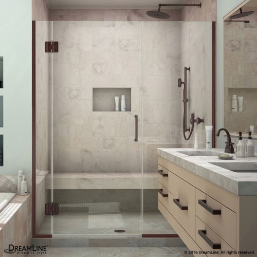 DreamLine Unidoor-X 38 - 38 1/2 in. W x 72 in. H Hinged Shower Door in Oil Rubbed Bronze Finish