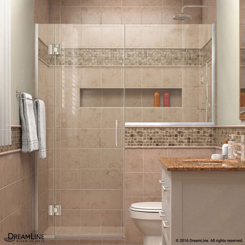 DreamLine Unidoor-X 54 - 54 1/2 in. W x 72 in. H Hinged Shower Door in Chrome Finish