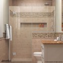 DreamLine Unidoor-X 56 - 56 1/2 in. W x 72 in. H Hinged Shower Door in Brushed Nickel Finish