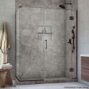 DreamLine Unidoor-X 58.5 in. W x 34.375 in. D x 72 in. H Hinged Shower Enclosure in Oil Rubbed Bronze Finish
