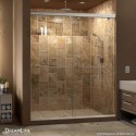 DreamLine Charisma 44 - 48 in. W x 76 in. H Bypass Sliding Shower Door in Brushed Nickel Finish