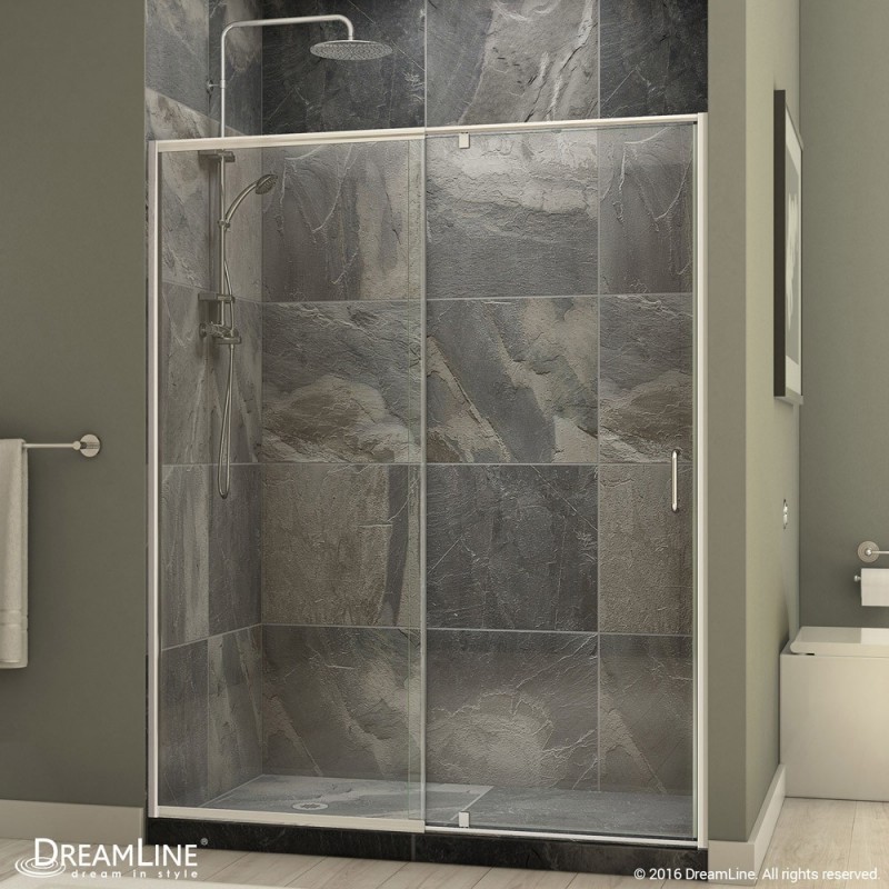 DreamLine Flex 44 - 48 in. W x 72 in. H Pivot Shower Door in Chrome Finish