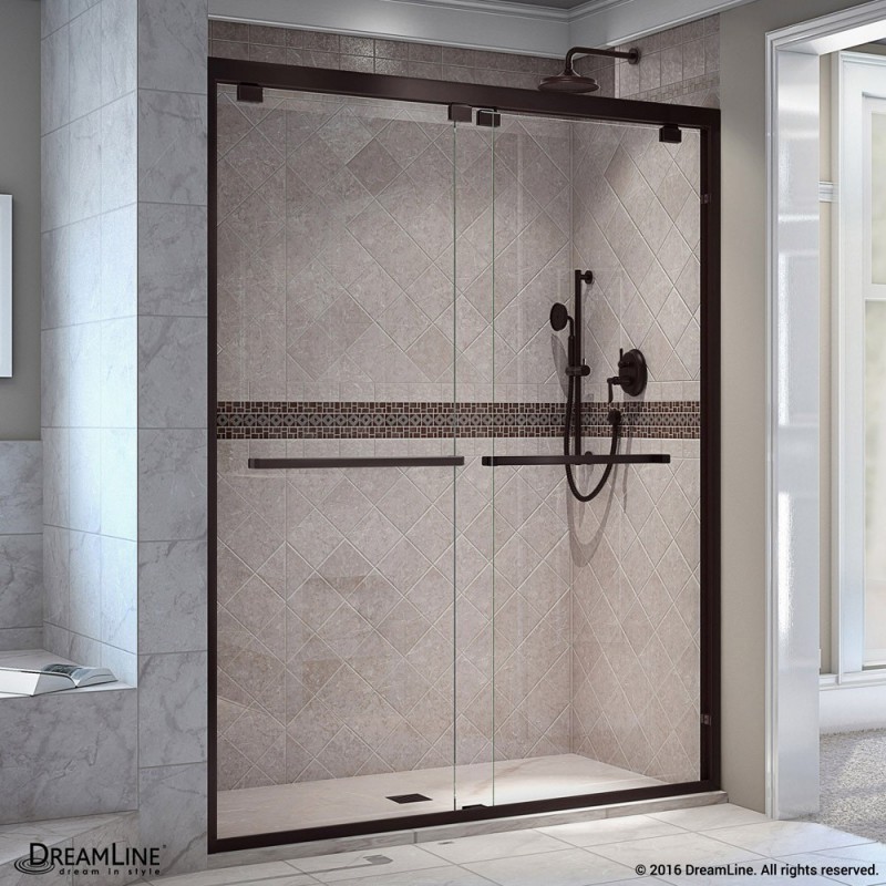 DreamLine Encore 44 - 48 in. W x 76 in. H Bypass Sliding Shower Door in Oil Rubbed Bronze Finish