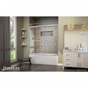 DreamLine Encore 56 - 60 in. W x 58 in. H Bypass Sliding Tub Door in Brushed Nickel Finish