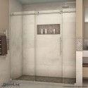DreamLine Enigma-X 68 to 72 in. W x 76 in. H Sliding Shower Door in Brushed Stainless Steel Finish