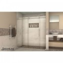 DreamLine Enigma-X 68 to 72 in. W x 76 in. H Sliding Shower Door in Brushed Stainless Steel Finish