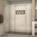 DreamLine Enigma-X 68 to 72 in. W x 76 in. H Sliding Shower Door in Polished Stainless Steel Finish