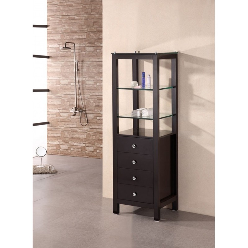 Espresso 60" Linen Cabinet