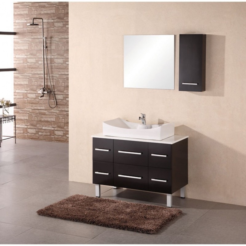Paris 36" Single Sink Vanity Set in Espresso