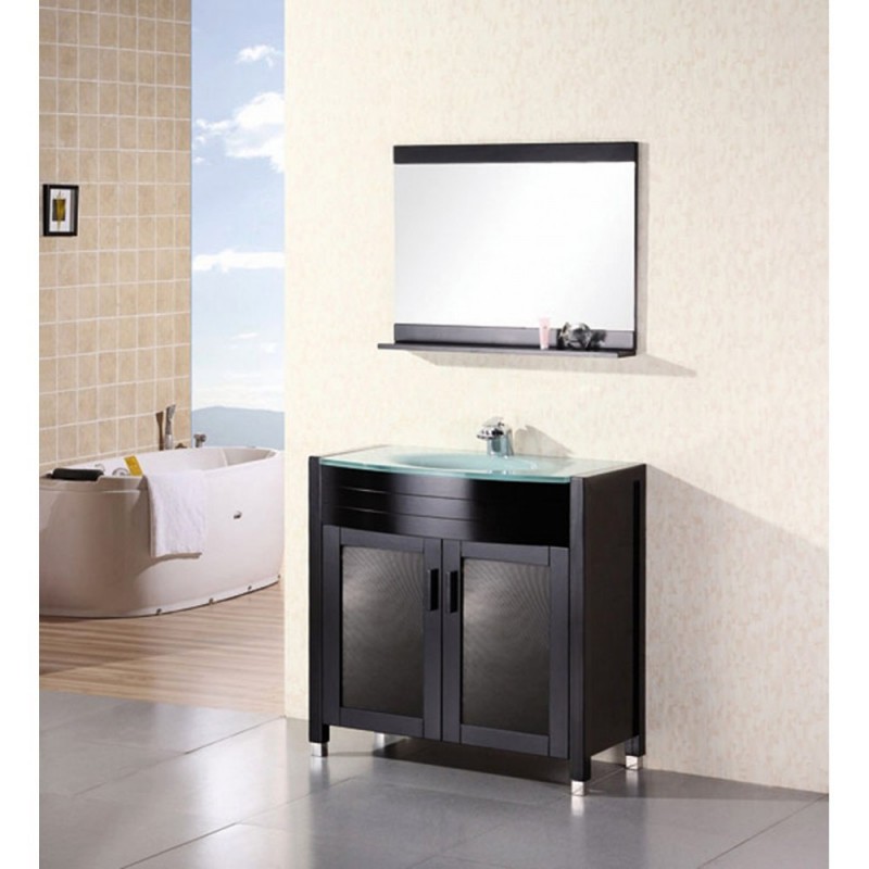 Waterfall 36" Single Sink Vanity Set in Espresso