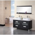 Francesca 55" Double Sink Vanity Set in Espresso