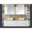 Portland 72" Double Sink - Wall Mount Vanity Set in White