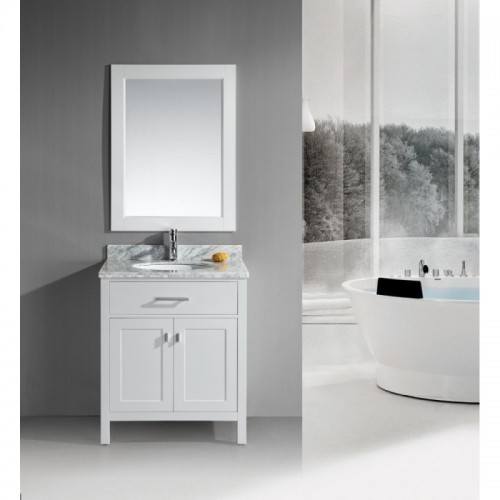London 30" Single Sink Vanity Set in White