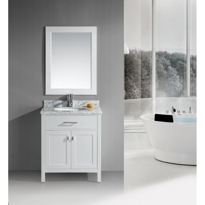 London 30" Single Sink Vanity Set in White