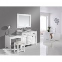 London 42" Single Sink Vanity Set in White Finish with One Make-up table in White