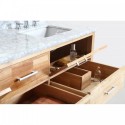 London 72" Double Sink Vanity Set in Oak Finish