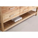 London 72" Double Sink Vanity Set in Oak Finish